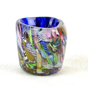 Bol En Verre De Murano Millefiori Fazzoletto Multicolore - Neuf, Fabriqué En Italie, Dimensions 7x7x7 Pouces