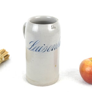 Luisenburg beer mug scratched Hönicka Bräu Wunsiedel tankard 1900 1910 mug vintage design earthenware ceramic brocante beer beer mug brewery
