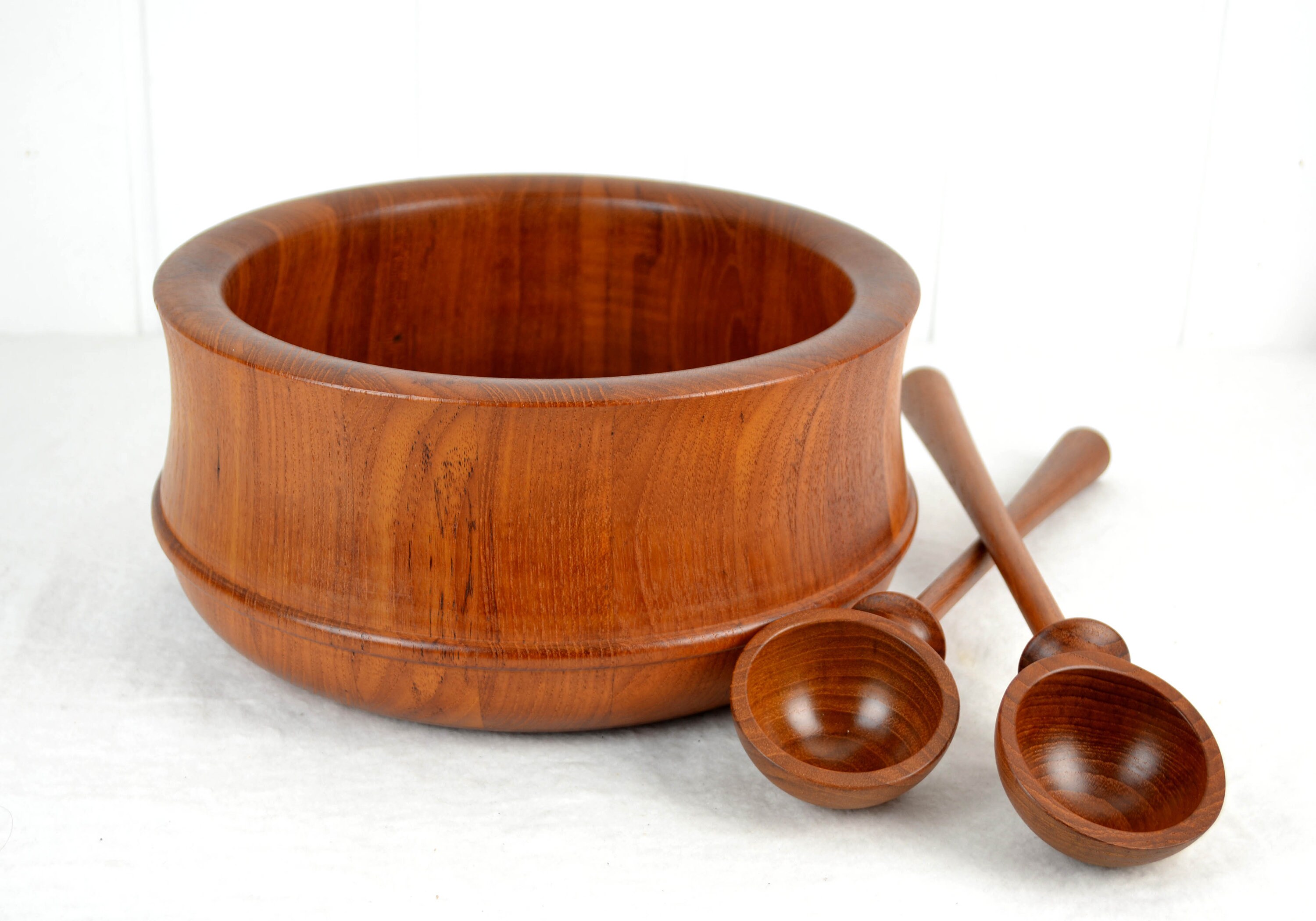 Nissen　デンマーク　チークサラダボウル＆カトラリー　ビンテージ Nissenデンマークチークサラダボウル＆カトラリービンテージ