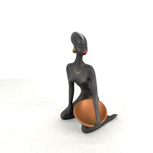 Cortendorf Nubian figurine ceramic girl African woman design 50s 60s pottery mid century brocante collector Goebel decoration retro modern