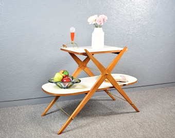 Flower bench Etagere X Design mid century Rockabilly 50s 60s Vintage flower table flower stool Furniture Brocante