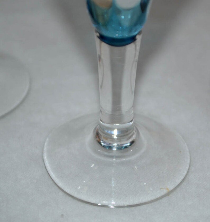 6 Kristallgläser Sektrömer OL Überfangglas Sektglas Sekt Glas Wein Kristall Vintage Landhaus shabby wine glass crystal Design Dekoration Bild 4