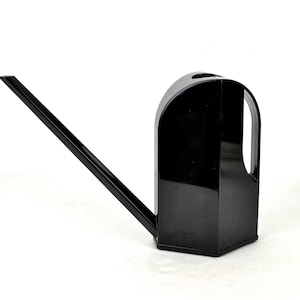 Emsa watering can postmodern design pop art 80s vintage black plastic flower watering can flowers retro