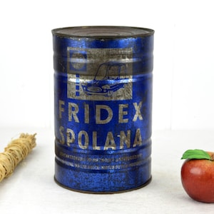 Fridex Spolana tin can 60s 70s vintage decoration decoration box image 1