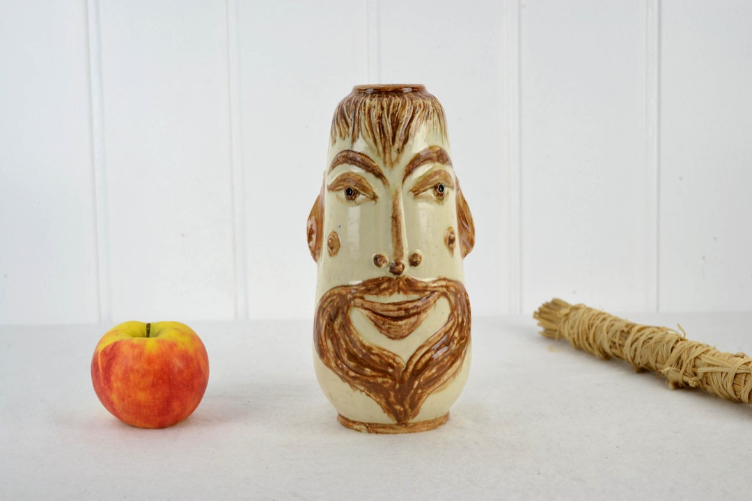 Studio Ceramic Vase Face Ceramic Vases Flower Vase Studio Etsy UK