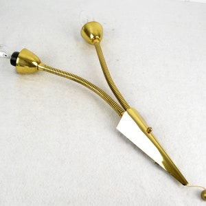 Wall lamp bending arm swan neck 50s 60s mid century design brass lamp rockabilly bag lamp vintage lamp kidney table era