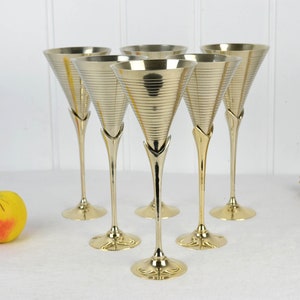 Silver-plated champagne flutes 6 pieces 80s 90s champagne goblet decor design brocante vintage champagne glass New Year&#39;s drinking goblet mug bar