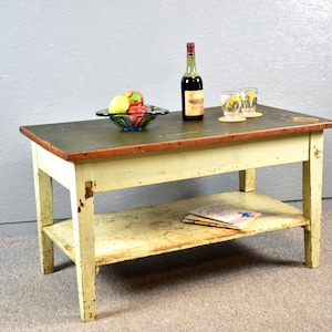 Table industrial design side table factory table 20s 30s factory lounge couch table retro vintage coffee table wooden table linoleum bench