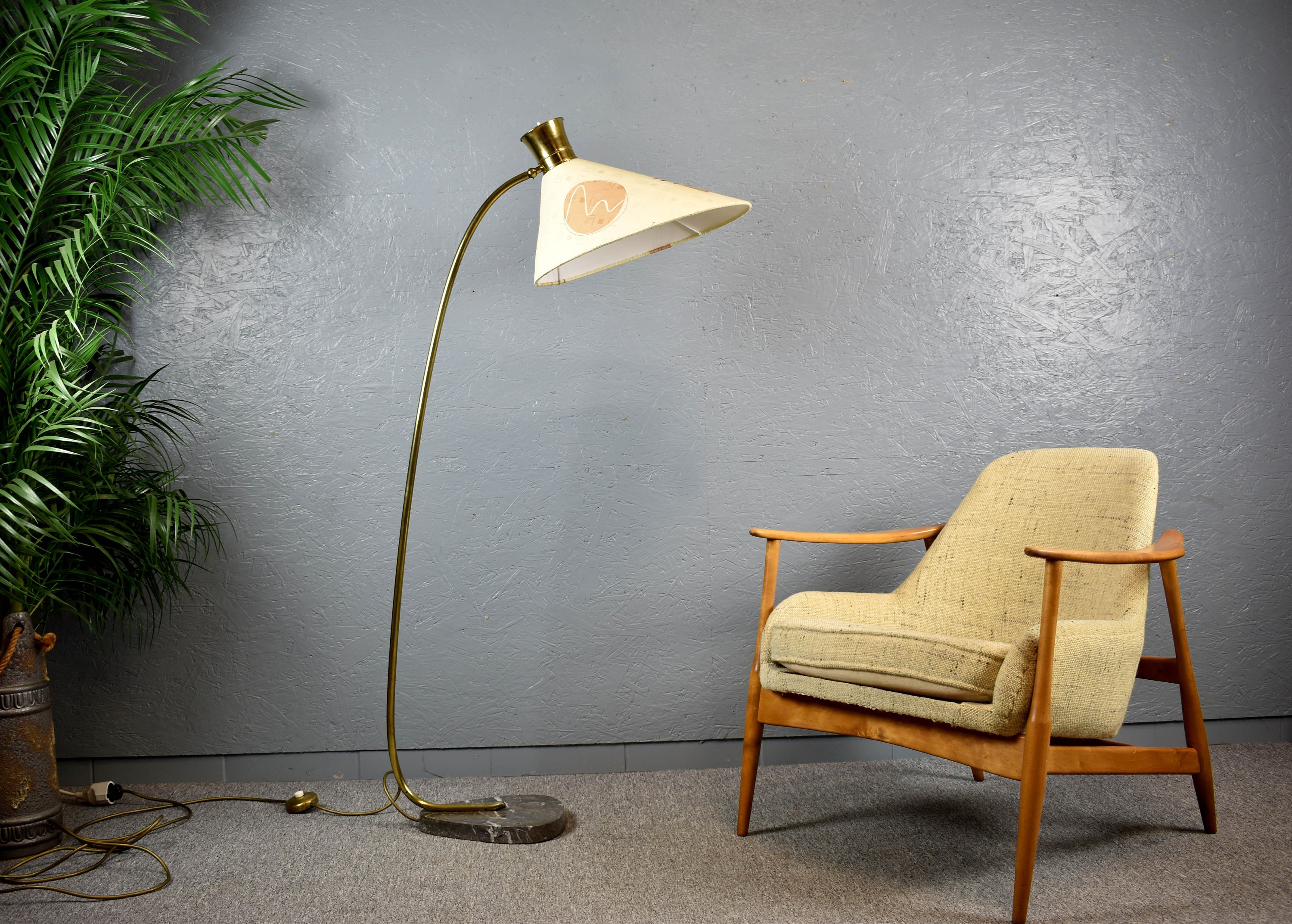 Rare Mid Century Floor Lamp 50s 60s Floor Lamp Marble Base Rare Mid Century Floor Lamp 50s 60s Floor Lamp Marble Base