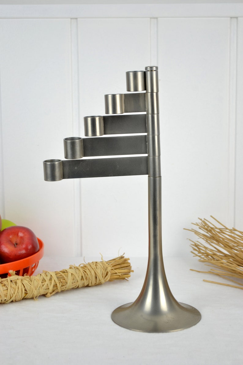 Design candlestick stainless steel candlestick candle holder 60s 70s chandelier candle holder candlestick space mid century space tulip foot