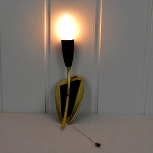 Wall lamp 50s 60s mid century design brass lamp rockabilly bag lamp lamp lights vintage glass lamp kidney table era