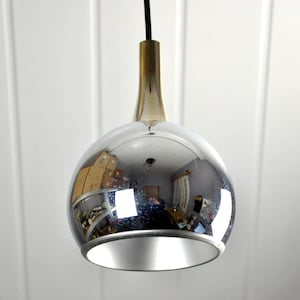Chrome ball pendant light bubble lamp space age 60s 70s design light vintage mid century modern hanging lamp ball lamp ceiling lamp