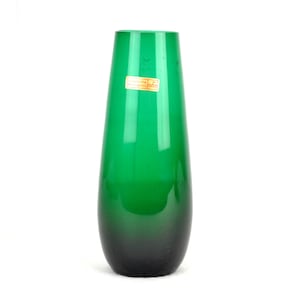 Green vase Glashütte Rheinpfalz mouth-blown 50s 60s mid-century glass vase studio glass art glass glass brocante flower vase vintage design