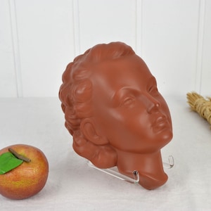 Wall mask Goldscheider ceramics 530 mural 50s 60s mid century Pottery woman image rockabilly design kidney table era
