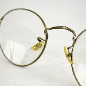 Hard nickel glasses with case Nickel nickel glasses 20s 30s Art Deco wire frame antique round oval image 10