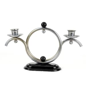 Art Deco candlestick Depoo Holland Bakelite aluminum 20s 30s candles vintage design candlestick candlestick