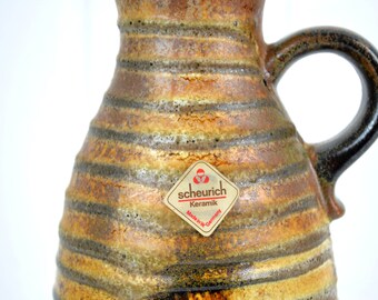 Scheurich 陶器花瓶 60年代 70年代 ファットラバフラワーベース 493-27