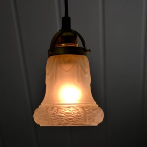 Ceiling lamp Art Nouveau leaves relief decor glass 20s 1910 1920 lamp light country house vintage ceiling light brocante design