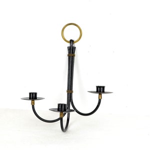 Design wall candle holder 50s mid century candlestick art forged metal brass candle holder