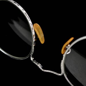 Bausch & Lomb Brille 1/10 12K GF um 1920 1930 Gold filled mit Etui Nickel Nickelbrille Gespinstbügel antik rund oval Bild 9