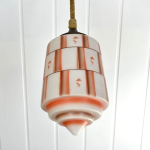 Ceiling lamp Art Deco glass glass shade spray decor country house vintage 30s lamp light ceiling light Brocante Bauhaus design