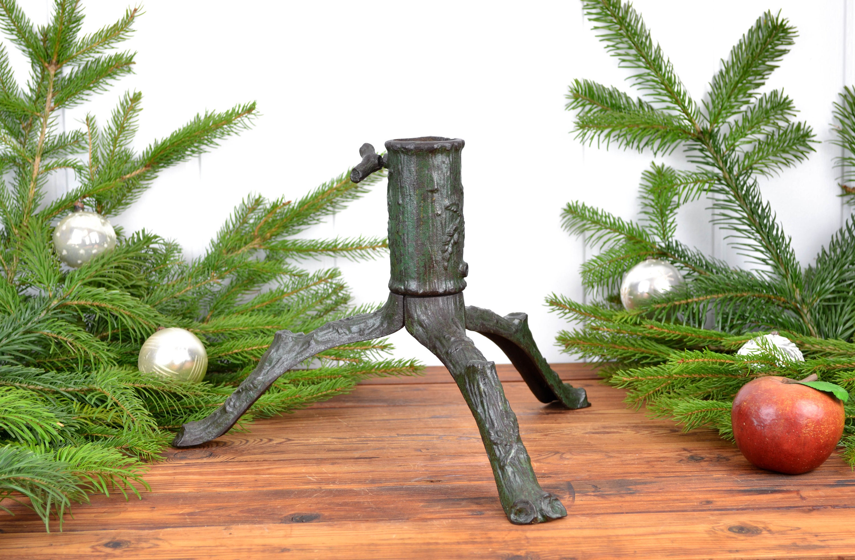 Christmas Tree Stands, Cast Iron, Shabby Chic, Xmas, 1900s, Art
