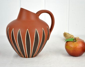 Eiwa Keramik Vase Eisbach Wagner 50er Dekor Lotos Henkelvase Blumenvase 20 Design pottery mid century Vintage West Germany Modern Retro 60er