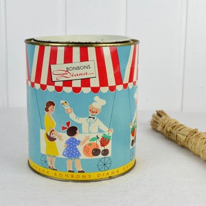 50er KOOSPOL Diana Bonbons Prag Dose mid century Aufbewahrung Brocante Vintage Rockabilly Deko Dekoration Retro