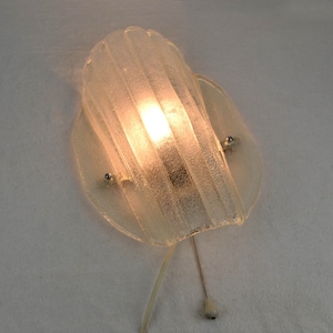 Ice glass wall lamp 60s mid century design light vintage lamp wall lights