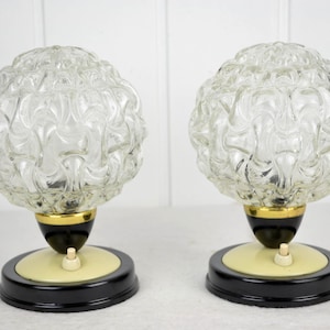 2 bakelite table lamps ball lights bedside lamps lamps lights bubble 50s 60s vintage design mid century modern retro