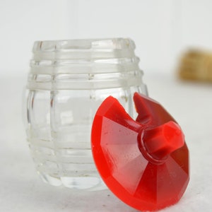 Mustard glass jar art deco glass ground 30s mustard barrel jam jam salt brocante country house rustic glass jar