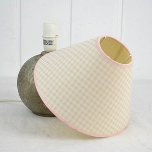 Lampshade for table lamps checkered pink white E14 socket shade lamp lamp table lamp textile