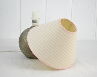 Lampshade for table lamps checkered pink white E14 socket shade lamp lamp table lamp textile