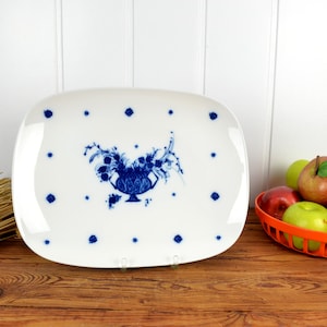 Serving plate Rosenthal Björn WIINBLAD Studio Line Porcelain Vintage porcelain design plate cake plate serving dish cobalt blue
