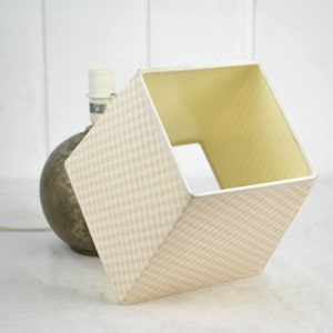 Lampshade for table lamps Checkered Pink White E14 Socket Shade Lamp Table Lamp Textile