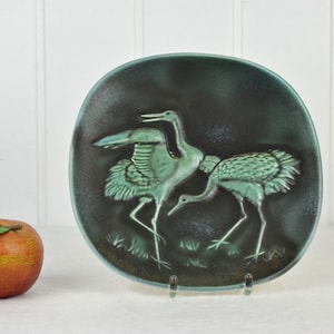 Plaque murale Cortendorf 5108 Heron céramique murale années 50 60 milieu du siècle Poterie Image Rockabilly design rein table époque