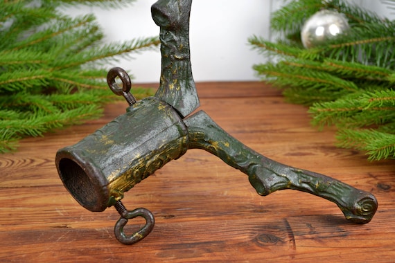 Christmas Tree Stands, Cast Iron, Shabby Chic, Xmas, 1900s, Art