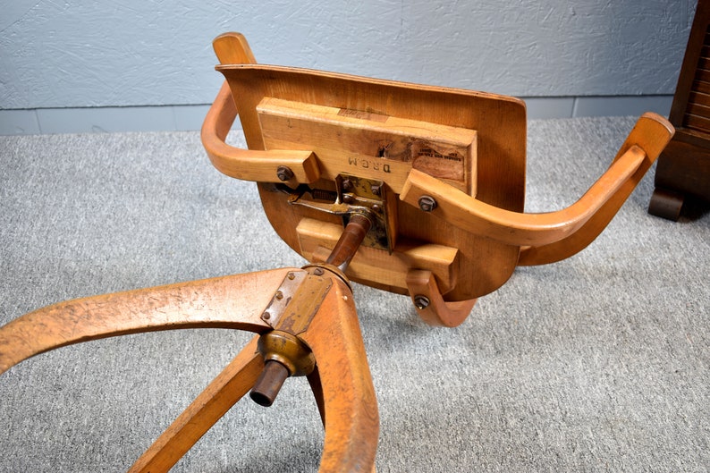 Ama Elastik factory chair DRGM 1930s German architect's chair industrial design chair factory vintage office chair desk chair image 9