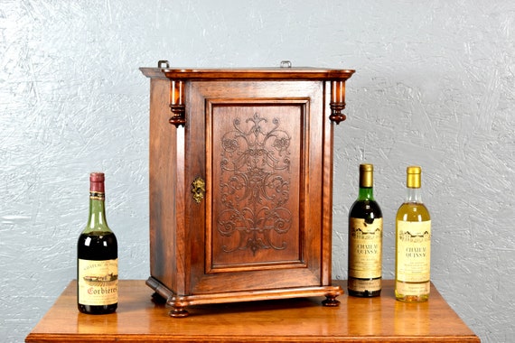 Biedermeier Liquor Cabinet Wall Cabinet Around 1850 Wall