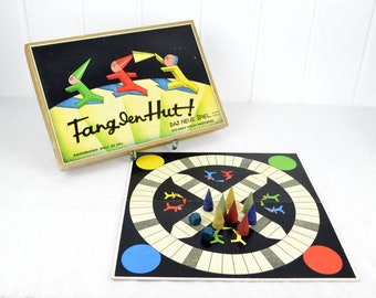 antikes Spiel Fang den Hut Nr. 334c Ravensburger Otto Maier Verlag DRGM 20er 30er Deutsch Kinder Brettspiel Kinderspiel Würfelspiel