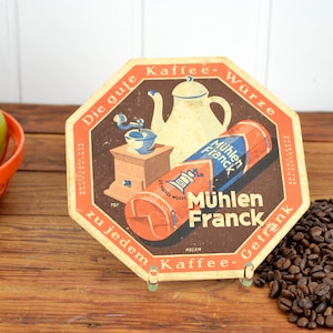 Mühlen Franck cafetières sous-verres pot en carton sous-verres design vintage café maison de campagne cafetière cafetière milieu du siècle décoration photo années 30 40
