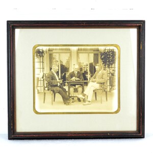 photo antique photographie joueurs de cartes vieillards 20s 30s photo art photo décoration