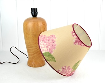 Lampshade for table lamps, floral motif, E27 socket, shade, light, lamp, table lamp, textile