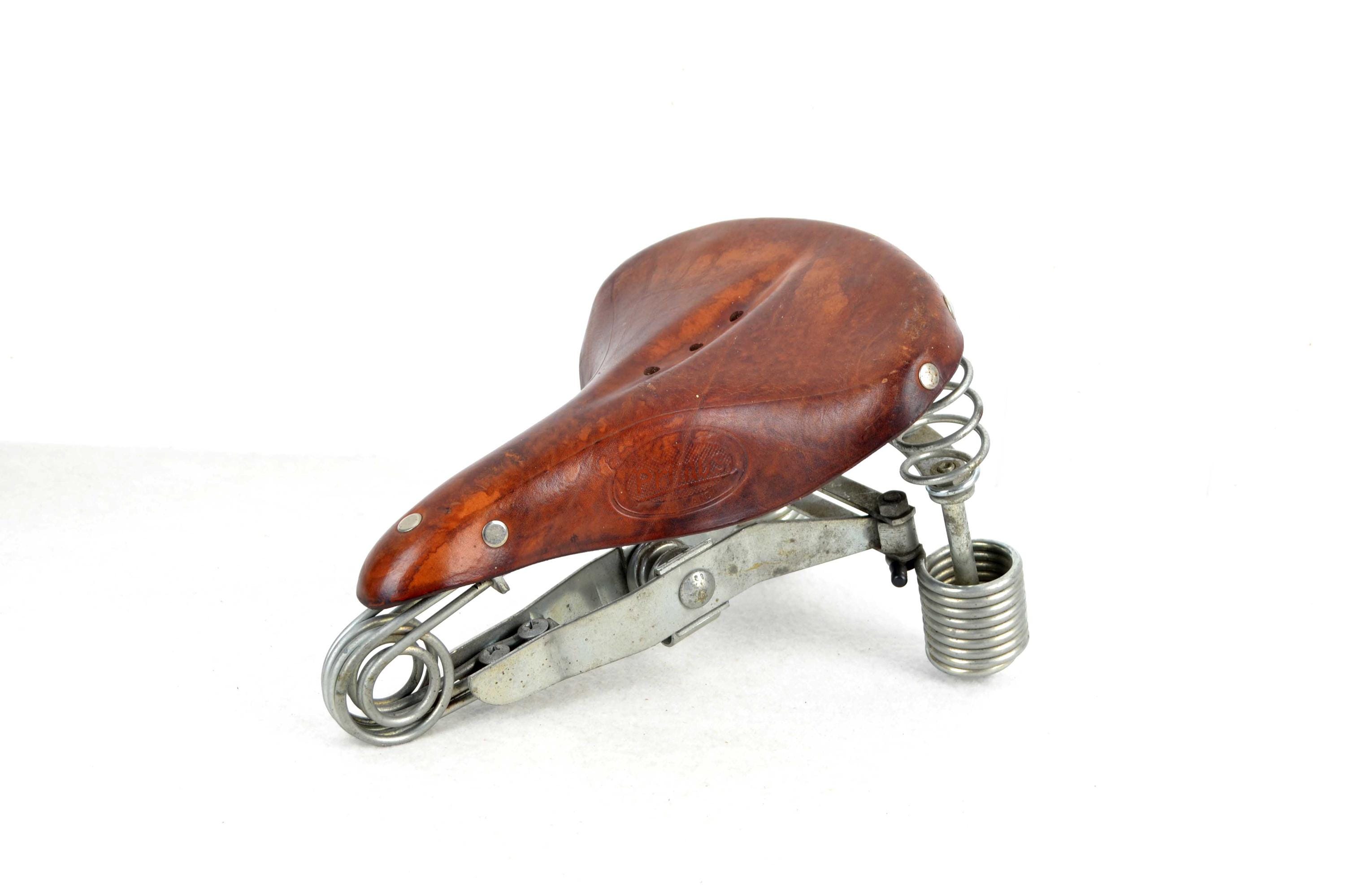 Primus Leather Bicycle Saddle Lepper Made in Holland Vintage