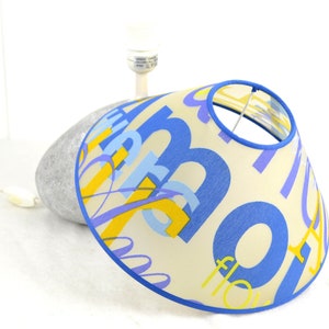 Lampshade for table lamps, letters, words, E27 socket, shade, lamp, table lamp, textile