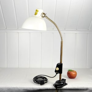 DDR gooseneck table lamp clamp lamp work light industrial design lamp light workshop lamp vintage workshop 60s desk lamp