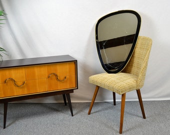 Kidney mirror 50s 60s design vintage mid century rockabilly furniture kidney table era hallway hallway brocante retro modern