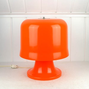 Mushroom Table Lamp Orange 70s Pop Art Lamp Vintage Design Brocante Table Lamp Plastic 60s Space Age