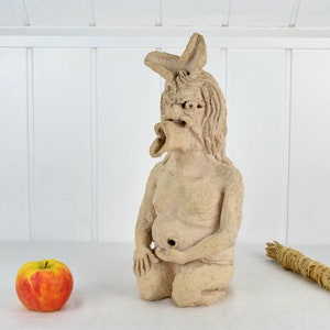 Ceramic figure by Gernot Schüll art ceramics 70s 80s mid century Pottery Design Vintage Brocante ceramic figure