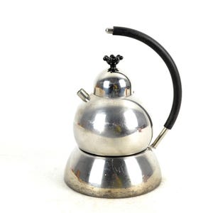 WMF espresso pot design Matteo Thun King series 80s Memphis era stainless steel chrome espresso coffee machine postmodern espresso machine